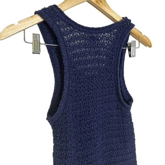 Aerie Womens Sleeveless Racerback Blue Knit‎ Tank Top Sz Small - Picture 5 of 7